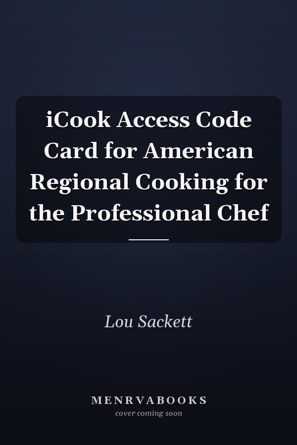 iCook Access Code Card for American Regional Cooking for the Professional Chef