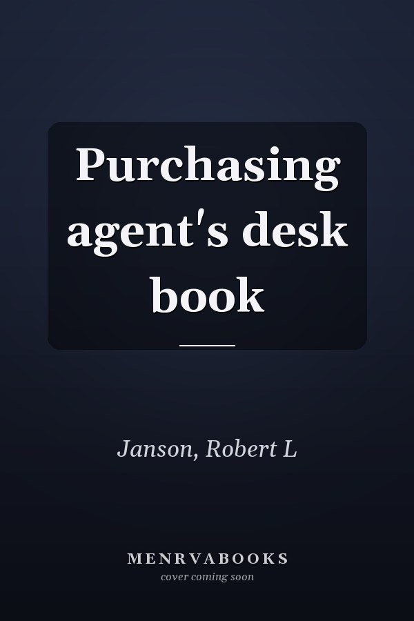 Purchasing agent's desk book