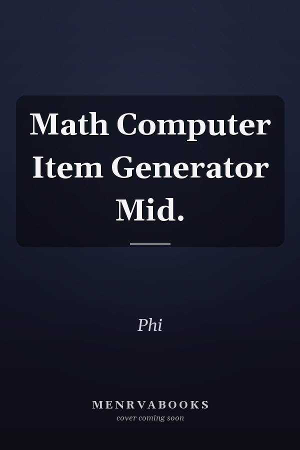Math Computer Item Generator Mid.
