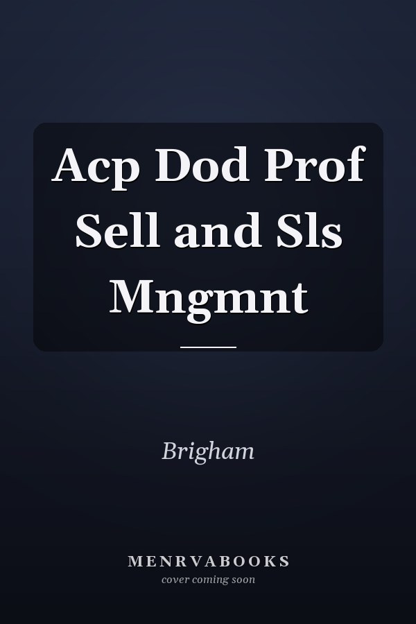 Acp Dod Prof Sell and Sls Mngmnt