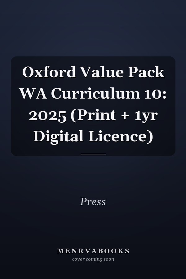 Oxford Value Pack WA Curriculum 10: 2025 (Print + 1yr Digital Licence)