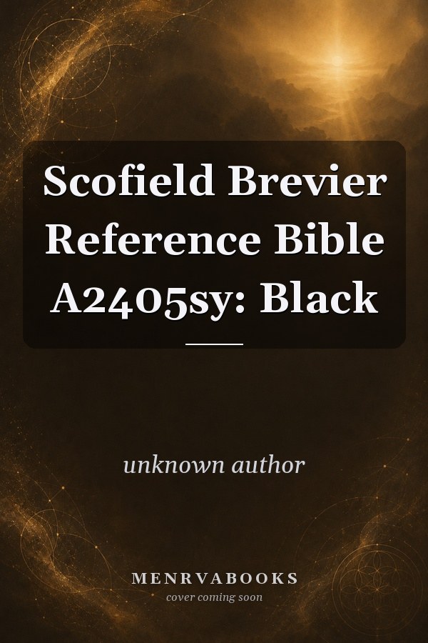 Scofield Brevier Reference Bible A2405sy: Black