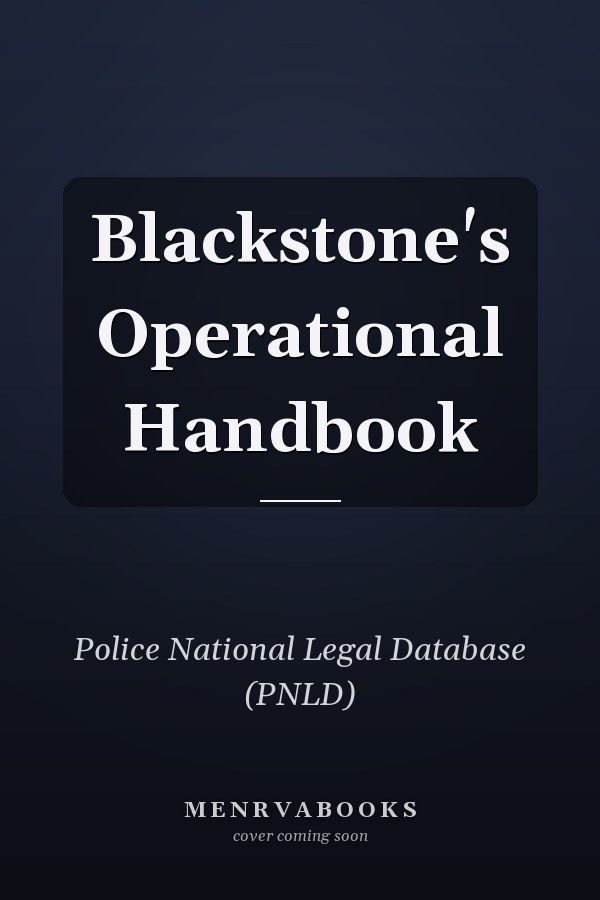 Blackstone's Operational Handbook