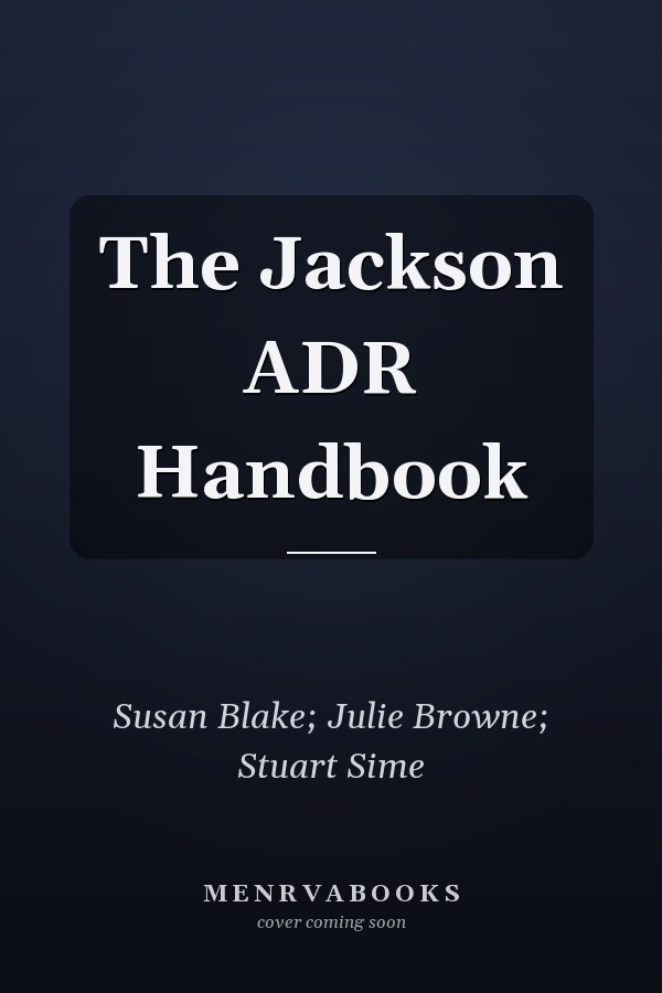 The Jackson ADR Handbook