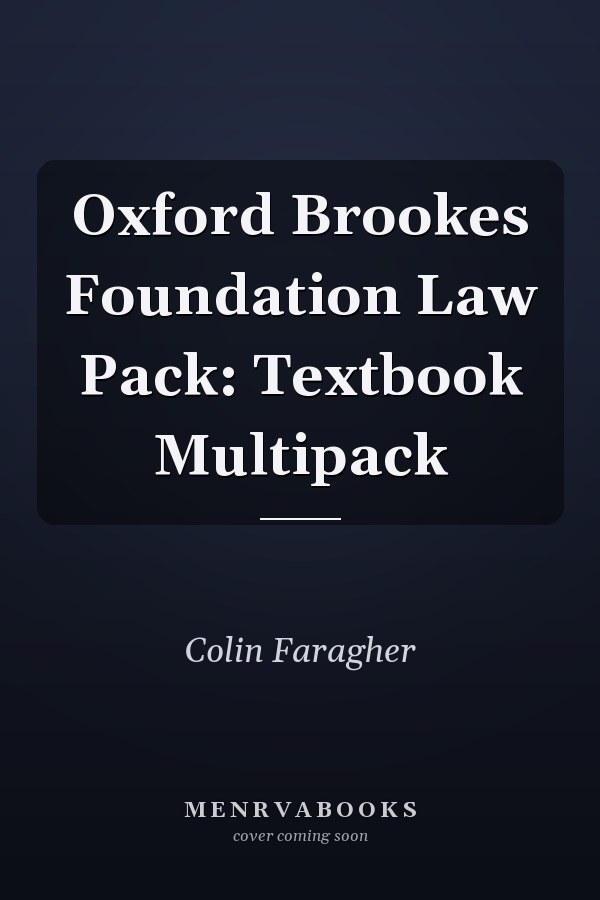 Oxford Brookes Foundation Law Pack: Textbook Multipack