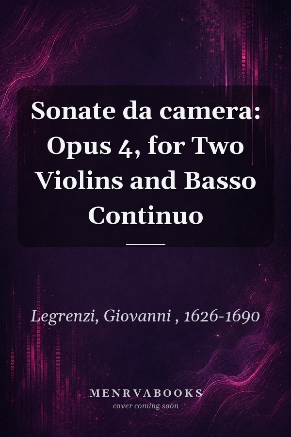 Sonate da camera: Opus 4, for Two Violins and Basso Continuo