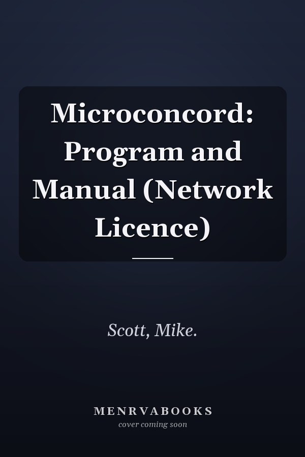 Microconcord: Program and Manual (Network Licence)