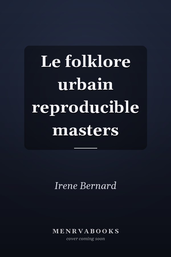Le folklore urbain reproducible masters