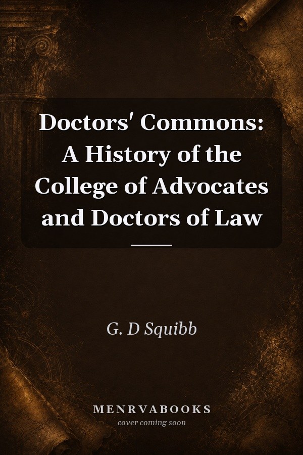 Doctors' Commons: A History of the College of Advocates and Doctors of Law