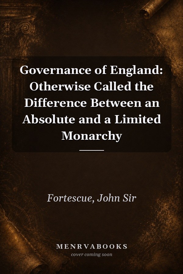 Governance of England: Otherwise Called the Difference Between an Absolute and a Limited Monarchy