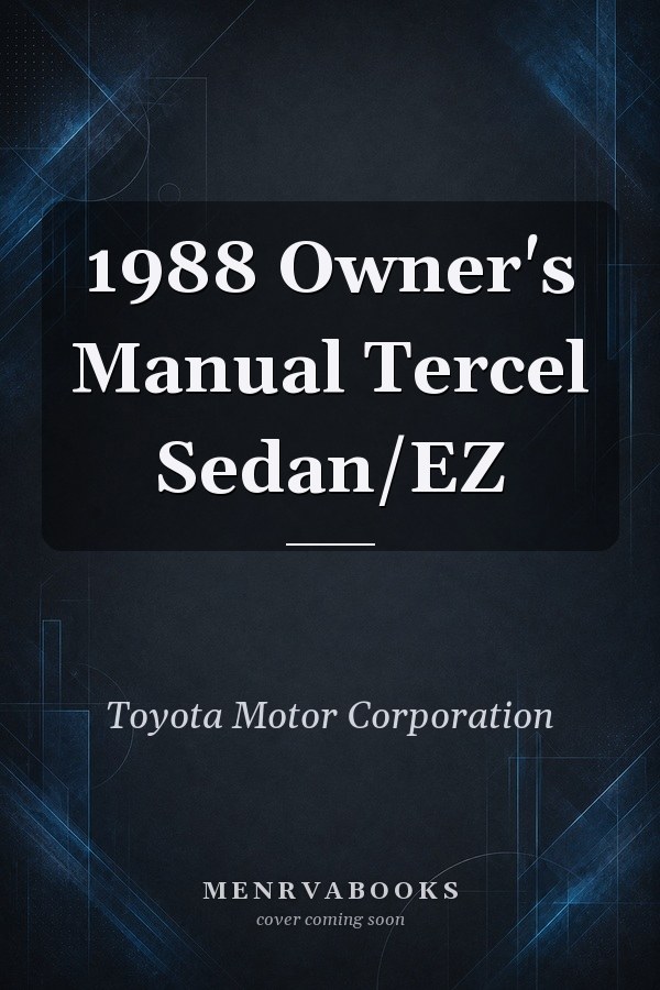 1988 Owner's Manual Tercel Sedan/ez