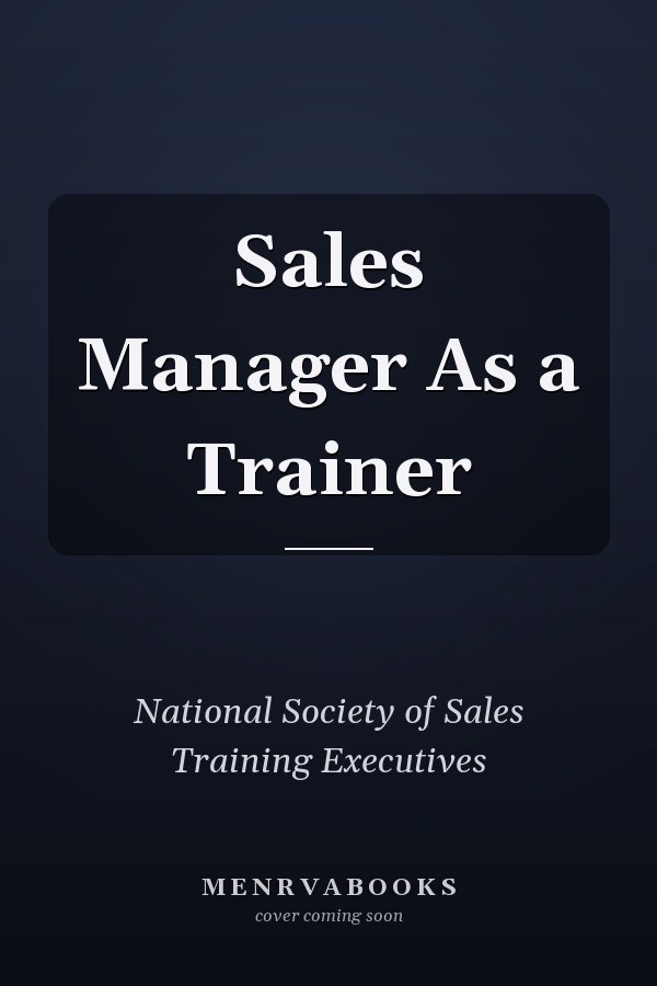 Sales Manager As a Trainer