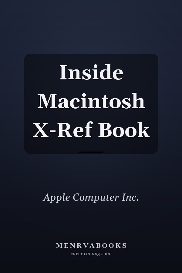 Inside Macintosh: X-Ref Book