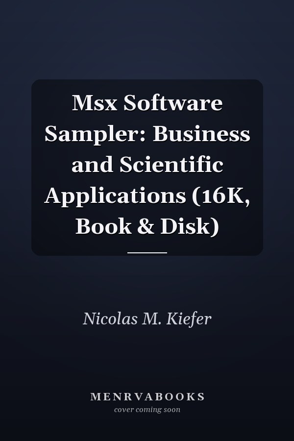 MSX Software Sampler: Business and Scientific Applications (16K, Book & Disk)