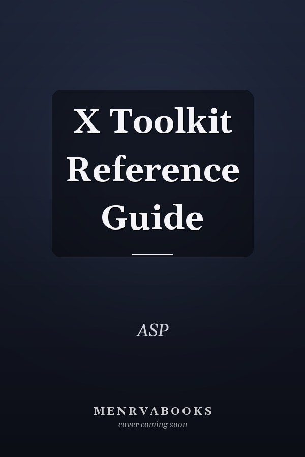 X Toolkit Reference Guide