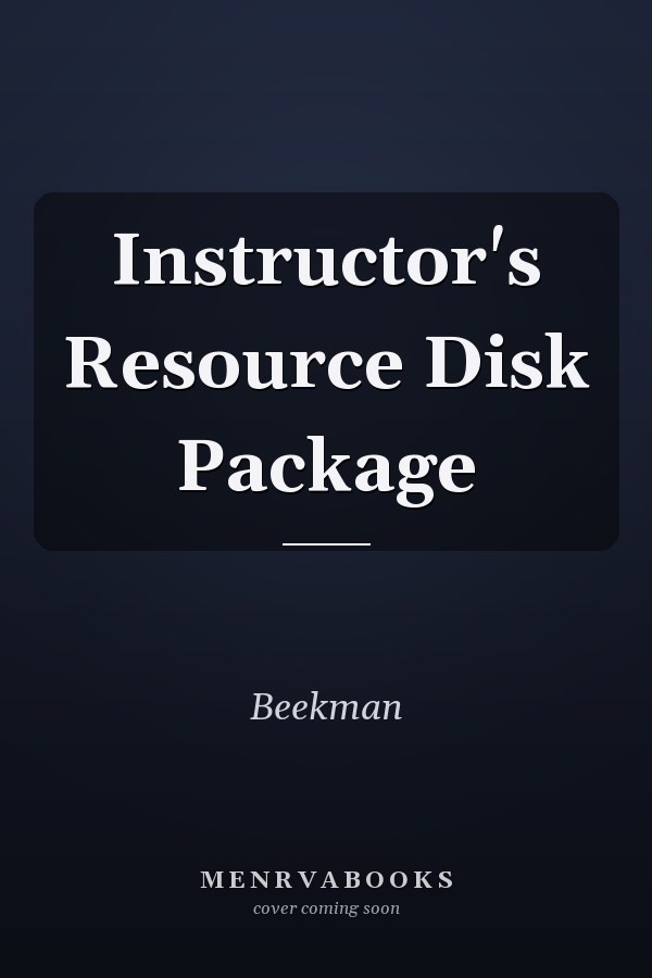 Instructor's Resource Disk Package