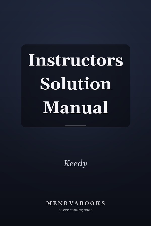Instructor's Solution Manual