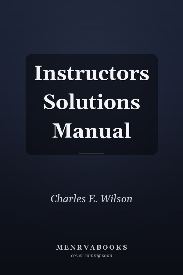 Instructors Solutions Manual