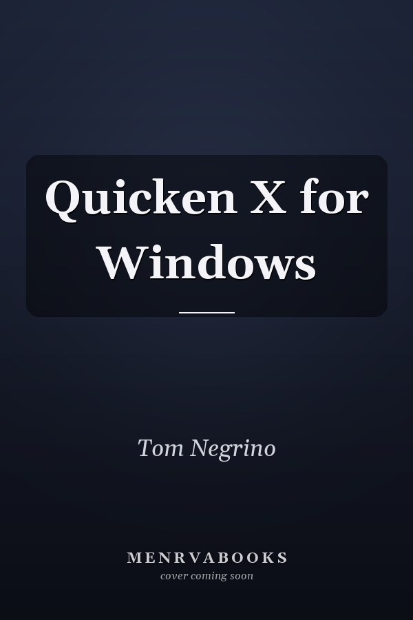 Quicken X for Windows: Visual QuickStart Guide