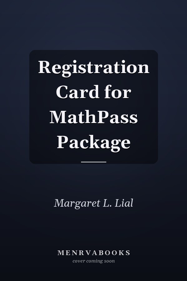 Registration Card for MathPass Package