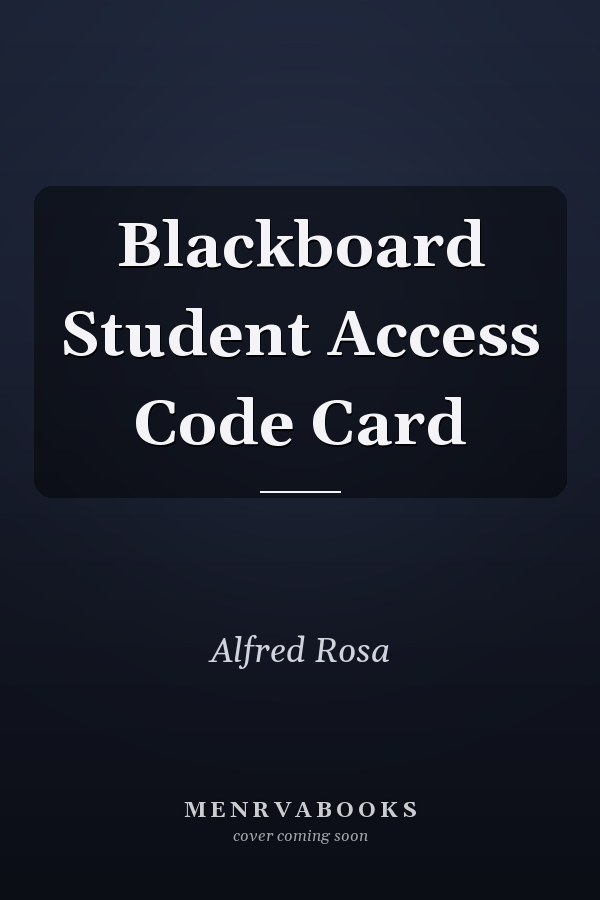 Blackboard Student Access Code Card