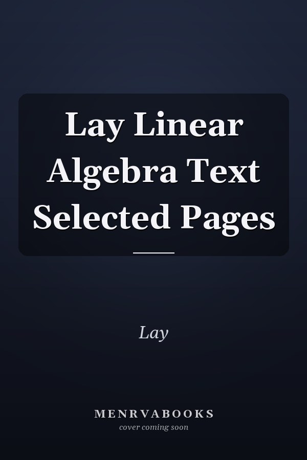 Linear Algebra and Its Applications