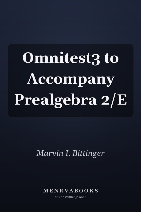 Omnitest 3 to Accompany Prealgebra 2/E