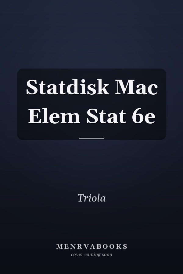 Statdisk Mac Elementary Statistics 6e