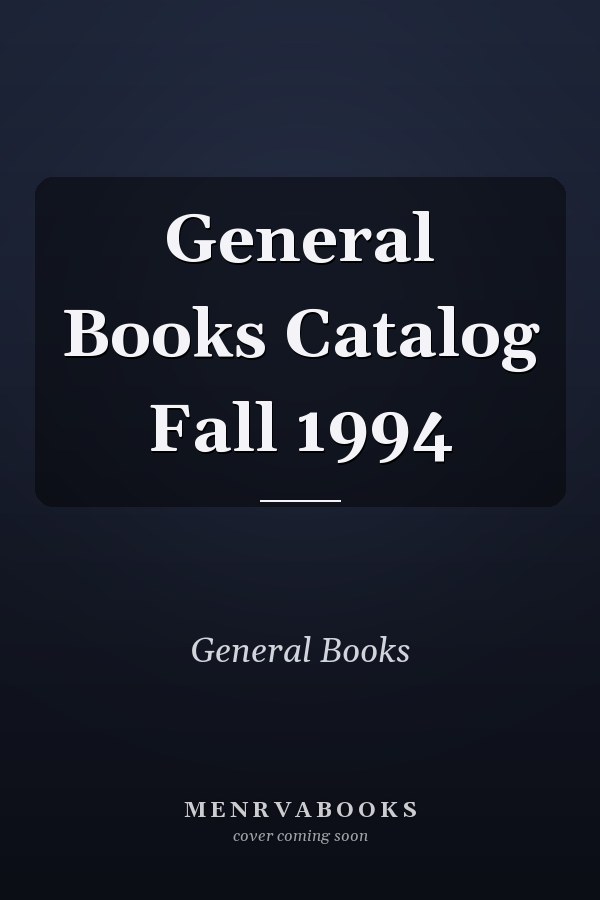 General Books Catalog Fall 1994
