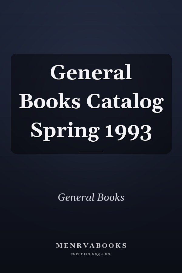 General Books Catalog Spring 1993