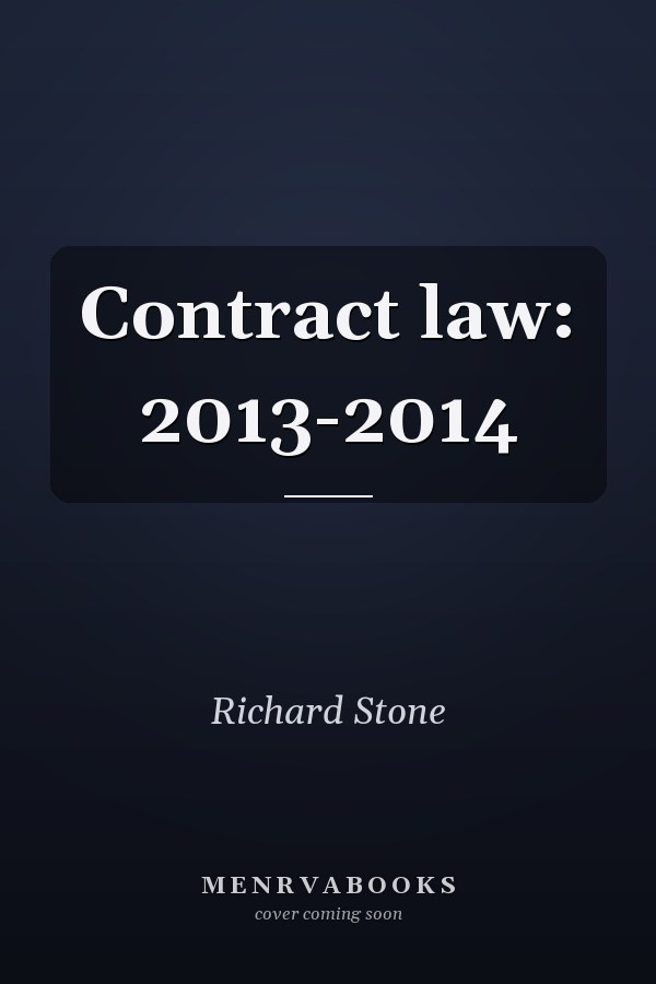 Contract law: 2013-2014