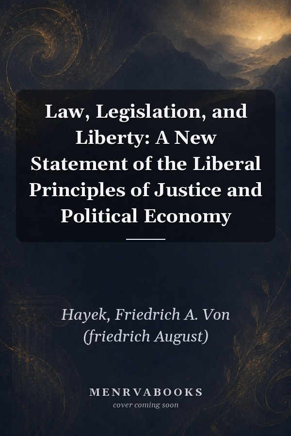 Law, Legislation, and Liberty: A New Statement of the Liberal Principles of Justice and Political Economy