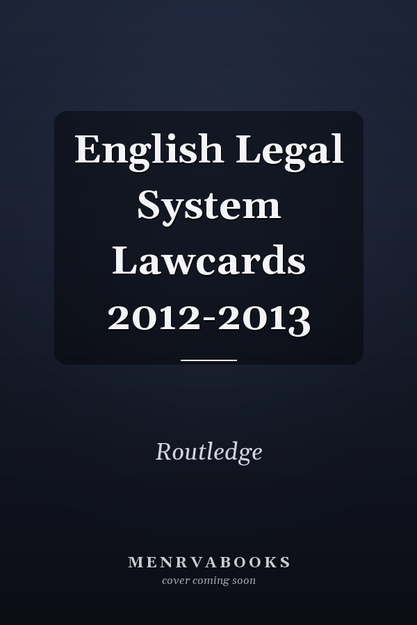 English Legal System Lawcards