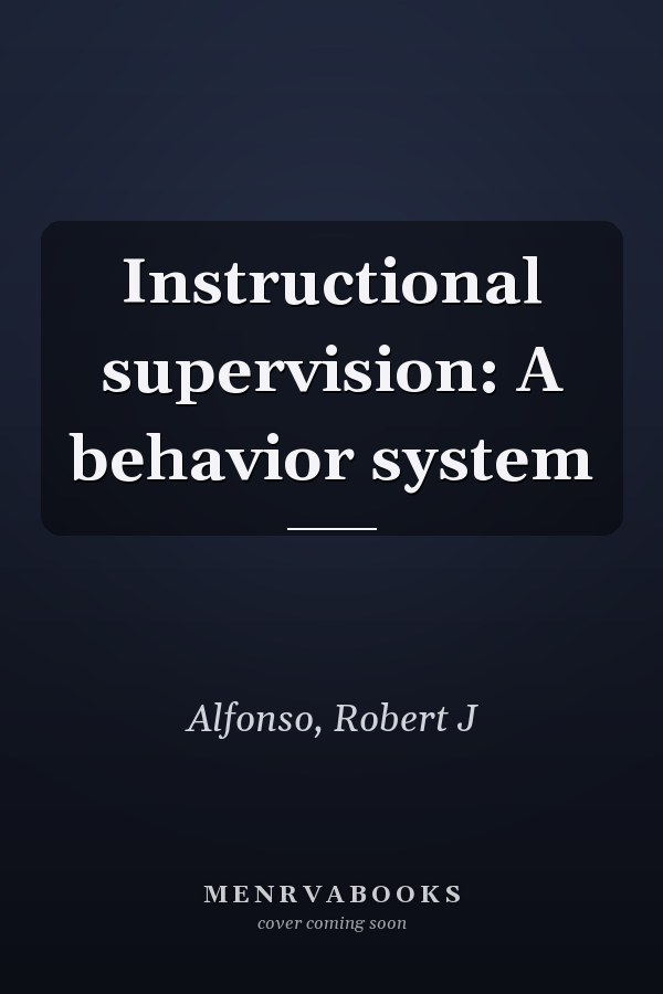 Instructional supervision: A behavior system