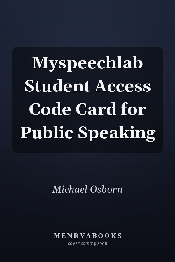 MySpeechLab Student Access Code Card for Public Speaking
