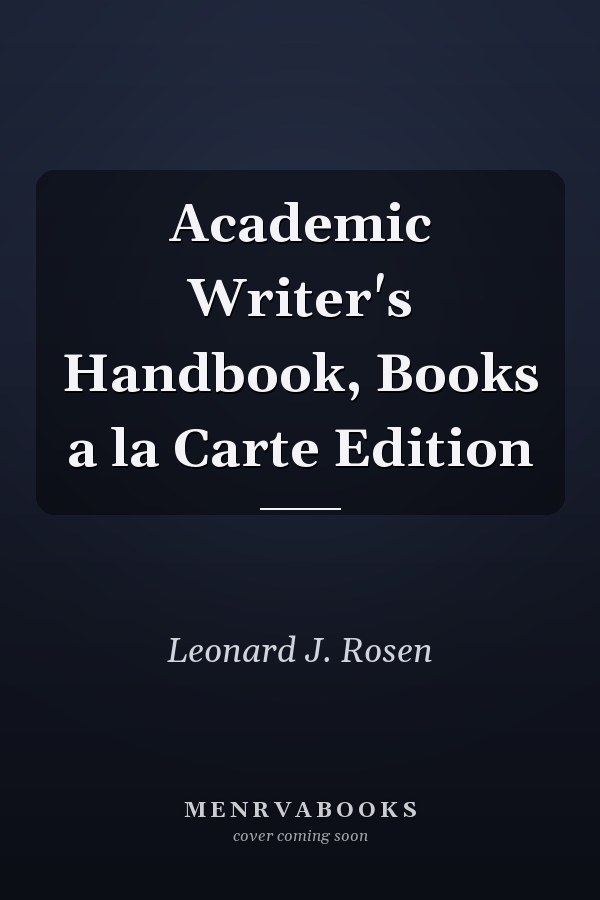 Academic Writer's Handbook, Books a la Carte Edition