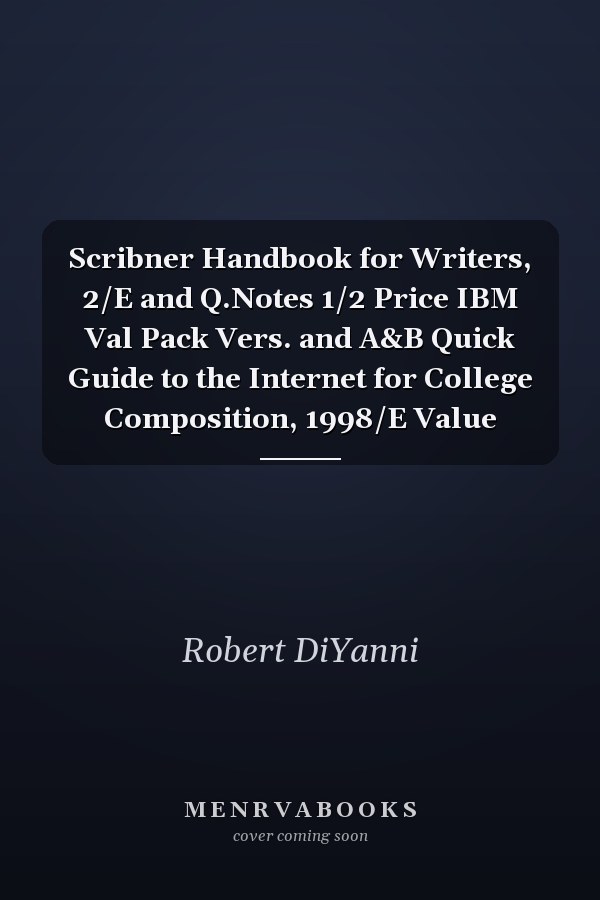 Scribner Handbook for Writers: Value Pack