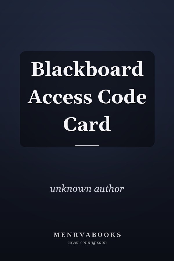 Blackboard Access Code Card