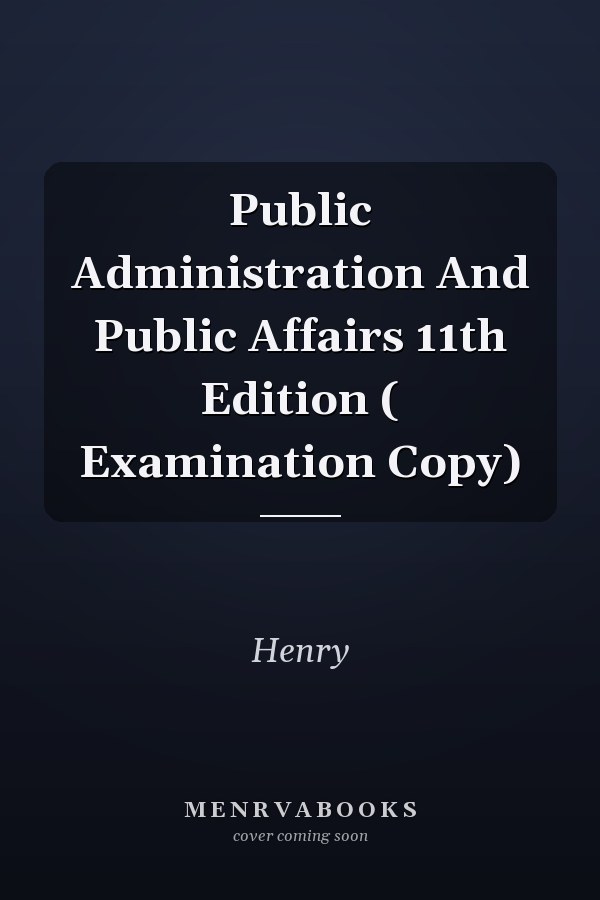Public Administration and Public Affairs