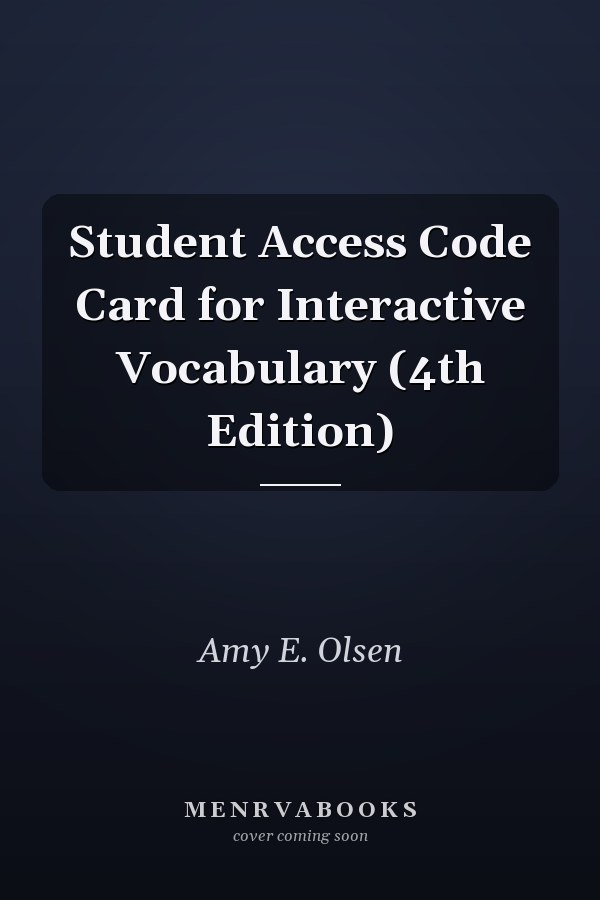 Student Access Code Card for Interactive Vocabulary: 4th Edition