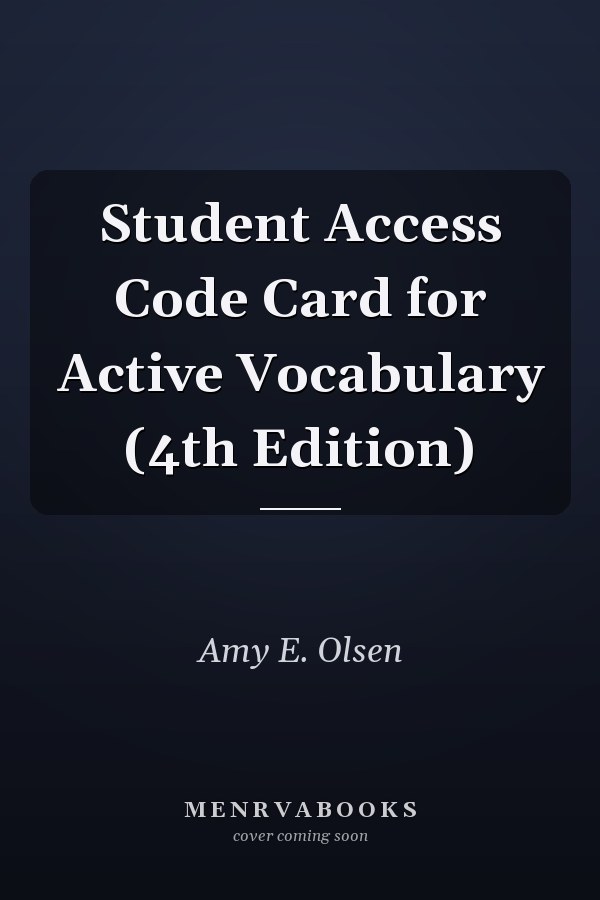Student Access Code Card for Active Vocabulary: 4th Edition