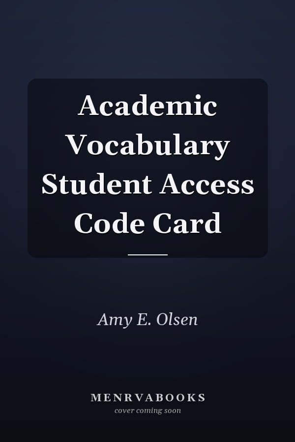 Academic Vocabulary Student Access Code Card