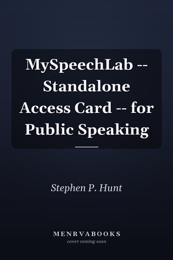MySpeechLab -- Standalone Access Card -- for Public Speaking