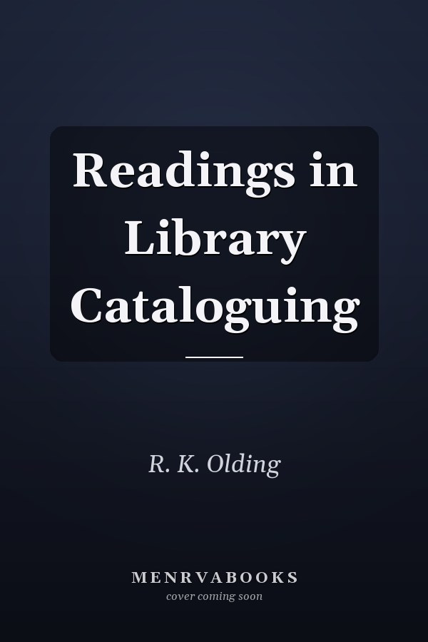 Readings in Library Cataloguing