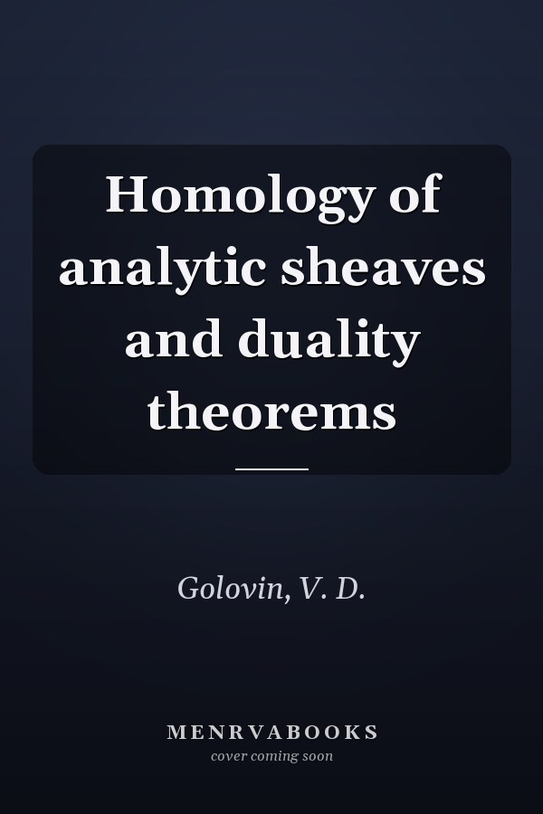 Homology of analytic sheaves and duality theorems