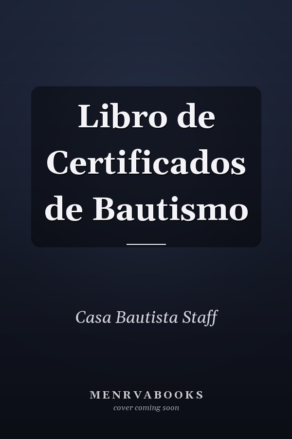 Libro de Certificados de Bautismo