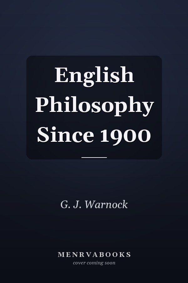 English Philosophy Since 1900