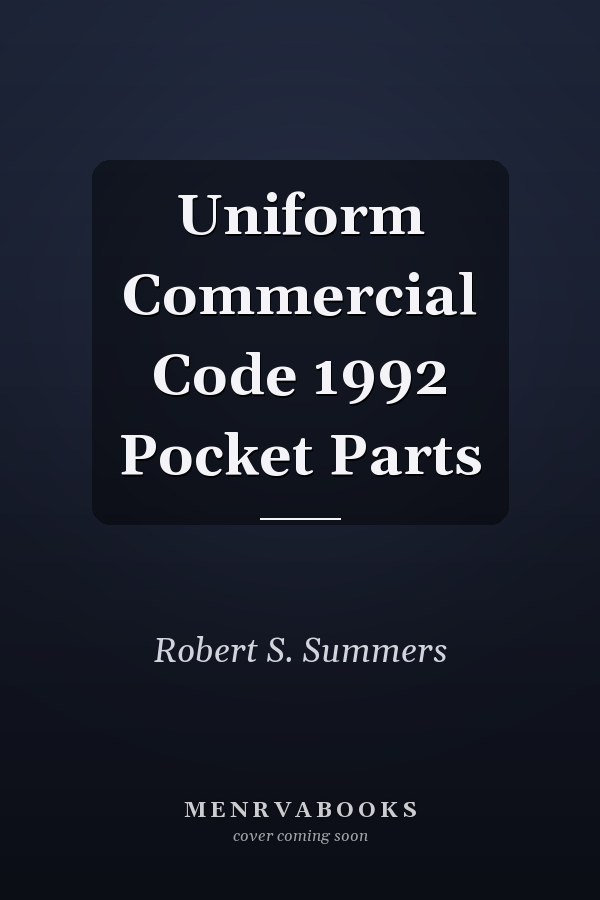 Uniform Commercial Code 1992 Pocket Parts