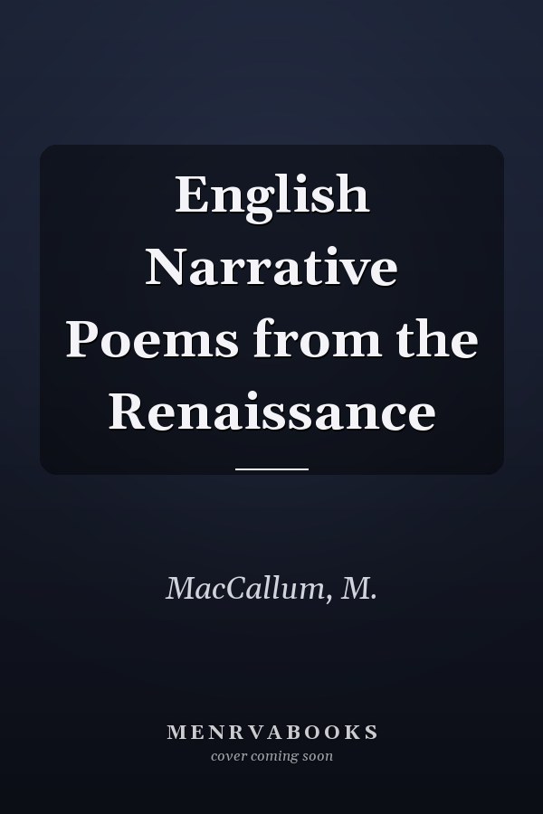 English Narrative Poems from the Renaissance