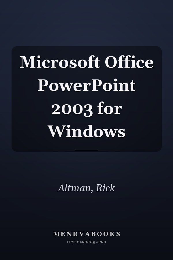 Microsoft Office PowerPoint 2003 for Windows